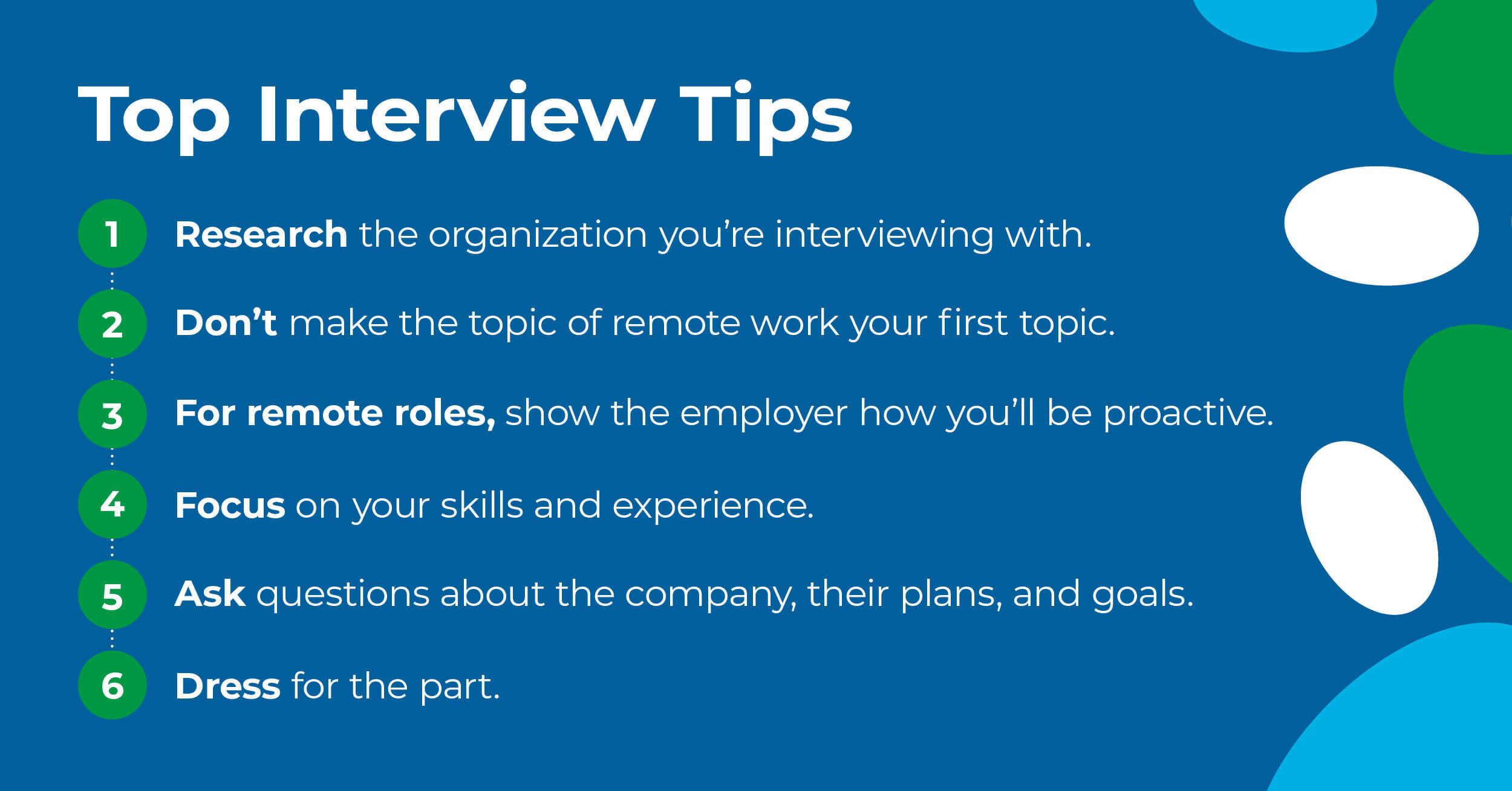 6 Interview tips for candidates.